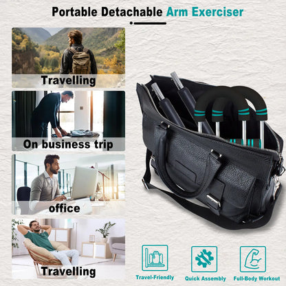 HOTWAVE Adjustable Arm and Chest Trainer for Upper Body Strength - Portable Spring Resistance Fitness Equipment