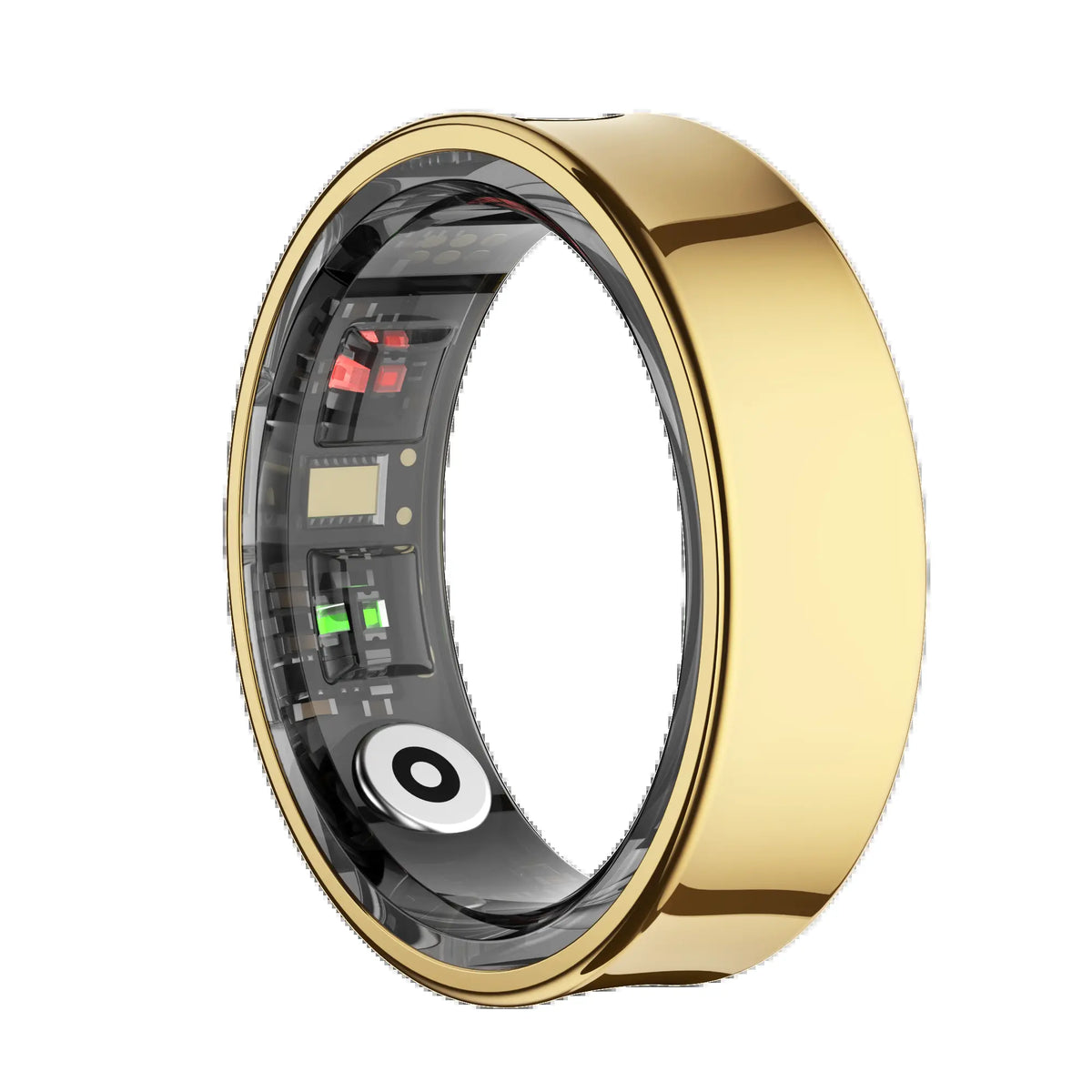 Hitienx Women's Pink Ceramic Smart Ring - Fitness & Sleep Tracker with Heart Rate Monitor, Stress Management, Cycle Tracking, IP68 Waterproof, 3-5 Day Battery Life, Compatible with iOS & Android, Includes Charging Case