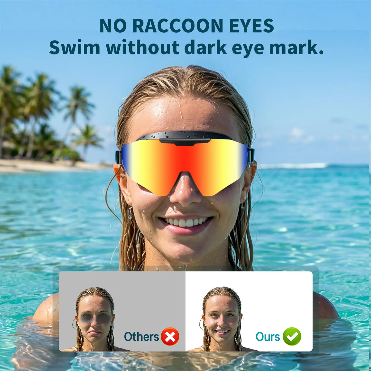 Outly Dual Swim Goggles Set with Adjustable Ear Plugs, Wide Silicone Frame for Adults and Children Ages 4-12, Anti-Fog UV Protection, 180° Leak-Proof Visibility for Pool Use
