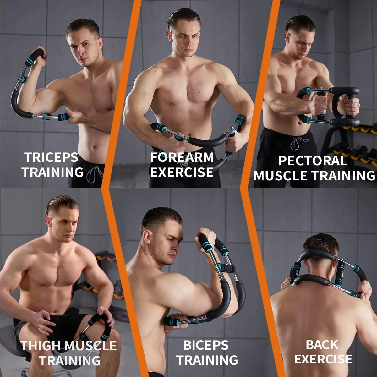 HOTWAVE Adjustable Arm and Chest Trainer for Upper Body Strength - Portable Spring Resistance Fitness Equipment