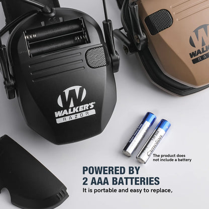W1-Y Tactical Noise Reduction Earmuffs with Adjustable Headband and Sound Pickup for Hearing Protection in Competitive Shooting, Hunting, and Work Environments