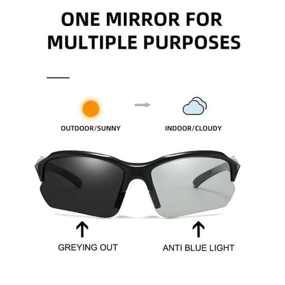 Men's Polarized Sports Sunglasses - 4-Pack with Secure Fit and UV Protection for Outdoor Activities like Golf and Driving