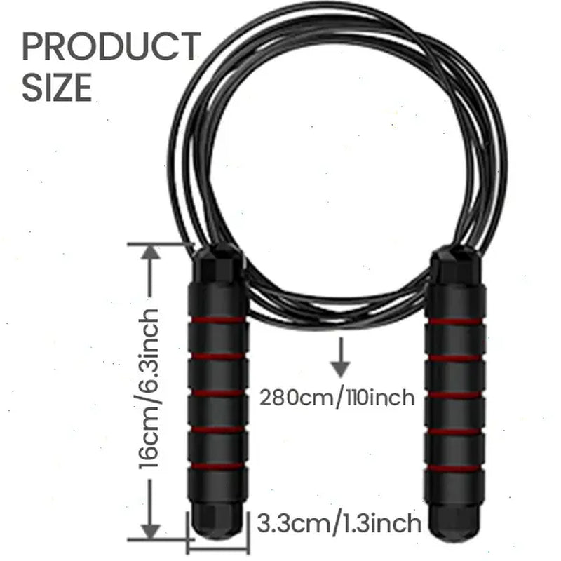 Adjustable Pro Speed Jump Rope - Tangle-Free Skipping Rope with Ball Bearing Swivel and Ergonomic Handles for All Ages - Ideal for Home, School, and Gym Workouts