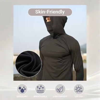 Men's 6-Piece Casual Hoodie Set - Slim Fit, Lightweight Long Sleeve Pullovers with UPF Sun Protection - Soft, Breathable, and Versatile Stylish Tops for Multiple Occasions - Machine Washable