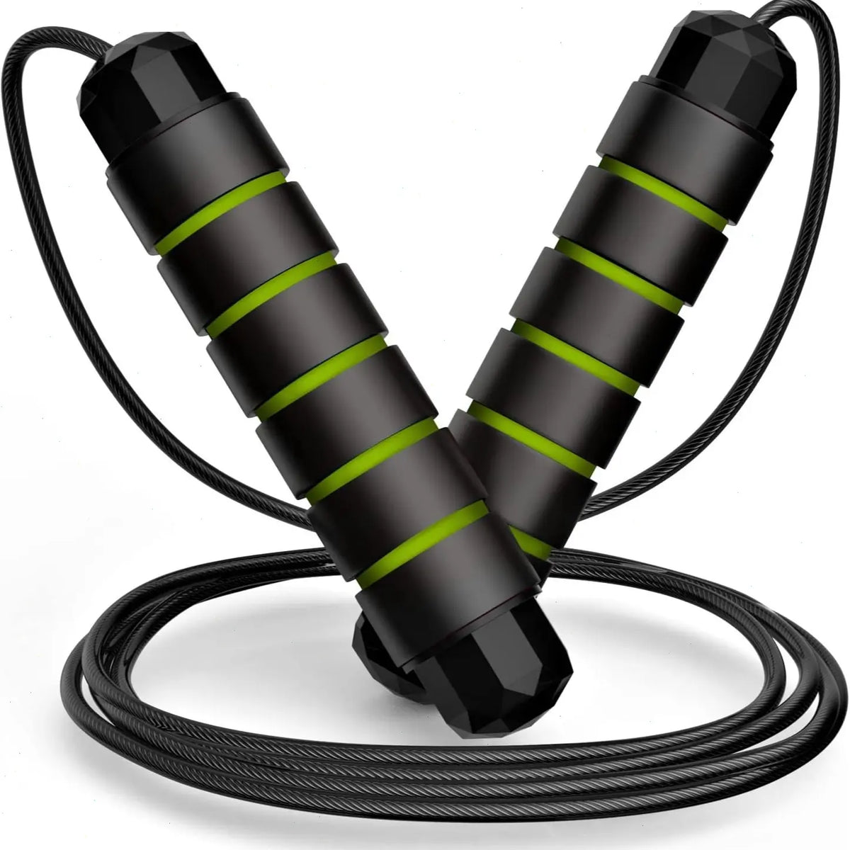 Adjustable Pro Speed Jump Rope - Tangle-Free Skipping Rope with Ball Bearing Swivel and Ergonomic Handles for All Ages - Ideal for Home, School, and Gym Workouts