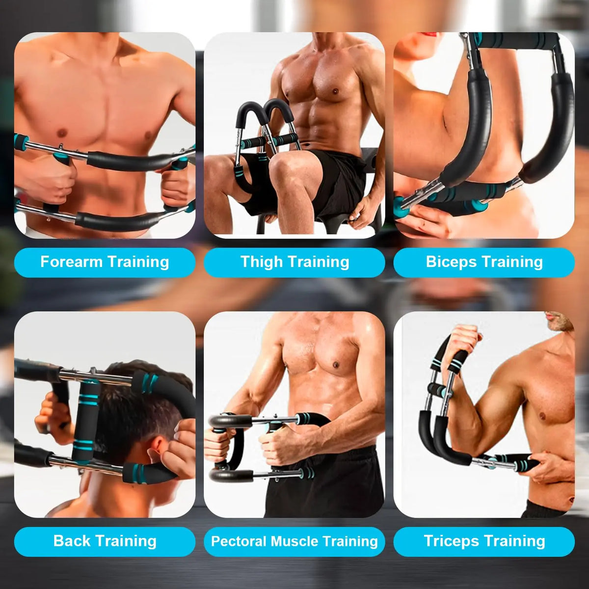Adjustable Power Twister Bar with 60-110Lb Spring Resistance - Portable Hand Grip Trainer for Strength Training and Chest Exercises at Home
