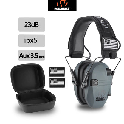 W1-Y Tactical Noise Reduction Earmuffs with Adjustable Headband and Sound Pickup for Hearing Protection in Competitive Shooting, Hunting, and Work Environments