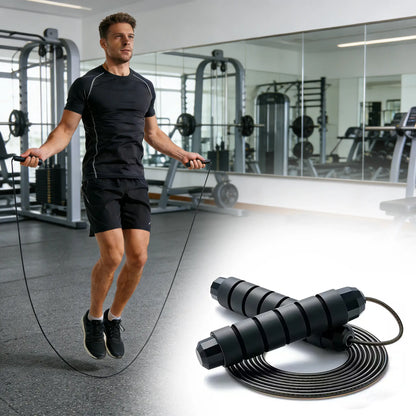 Adjustable Pro Speed Jump Rope - Tangle-Free Skipping Rope with Ball Bearing Swivel and Ergonomic Handles for All Ages - Ideal for Home, School, and Gym Workouts