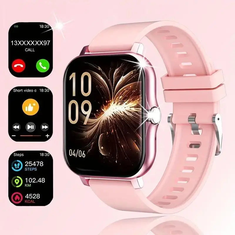 Smartwatch with Multi-Sport Mode and Wireless Communication, Available in Black and Pink