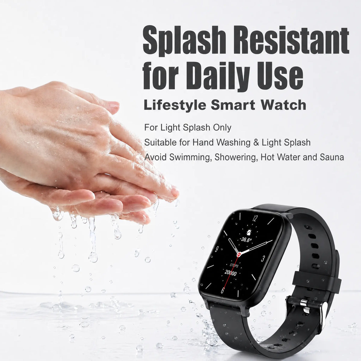 Premium Touch Screen Smart Watch for Men and Women with Message Notifications, Step Tracking, Alarm, Timer, Music Control, Comfortable Strap, Compatible with iOS and Android Smartphones - Ideal Back to School Gift