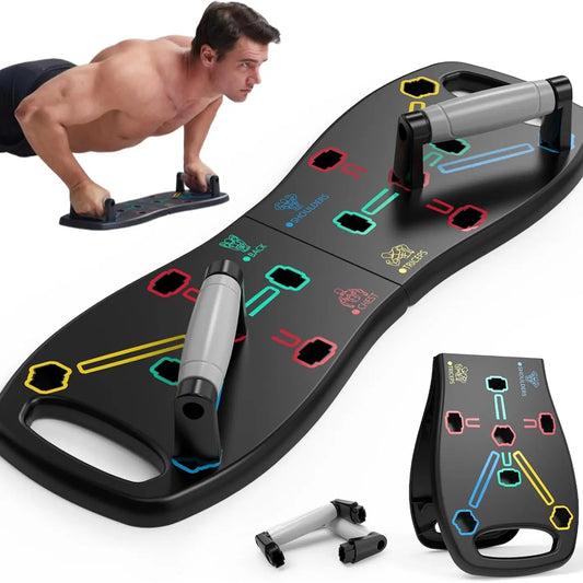 HOTWAVE Professional Push-Up Board for Strength Training - Versatile Home Workout Station with Non-Slip Handles for Chest, Shoulders, Back & Triceps
