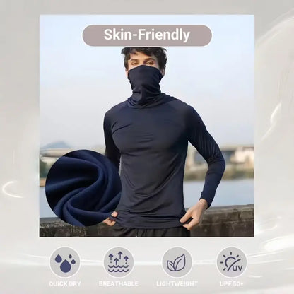 Men's 6-Piece Casual Hoodie Set - Slim Fit, Lightweight Long Sleeve Pullovers with UPF Sun Protection - Soft, Breathable, and Versatile Stylish Tops for Multiple Occasions - Machine Washable