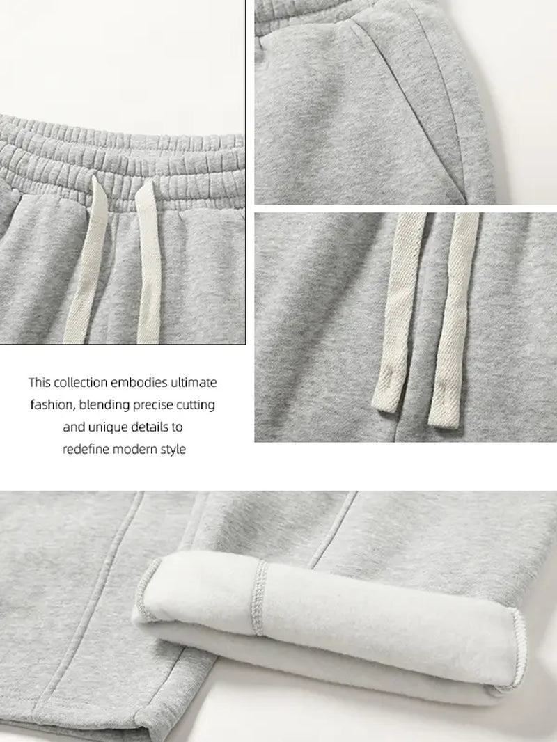 Men's Solid-Color Drawstring Pants with Curved Blade Design - Comfortable and Versatile Trousers for All Seasons and Everyday Layering in Beige.