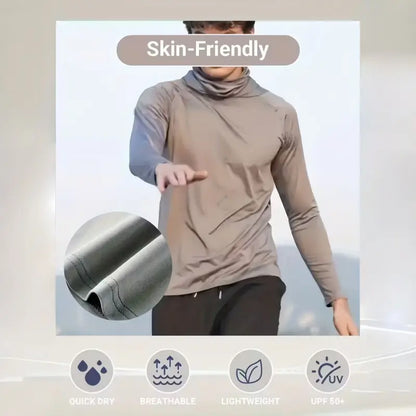 Men's 6-Piece Casual Hoodie Set - Slim Fit, Lightweight Long Sleeve Pullovers with UPF Sun Protection - Soft, Breathable, and Versatile Stylish Tops for Multiple Occasions - Machine Washable