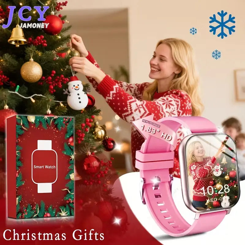 Smartwatch with Multi-Sport Mode and Wireless Communication, Available in Black and Pink