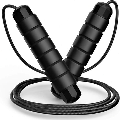 Adjustable Pro Speed Jump Rope - Tangle-Free Skipping Rope with Ball Bearing Swivel and Ergonomic Handles for All Ages - Ideal for Home, School, and Gym Workouts