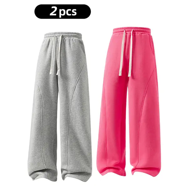 Men's Solid-Color Drawstring Pants with Curved Blade Design - Comfortable and Versatile Trousers for All Seasons and Everyday Layering in Beige.